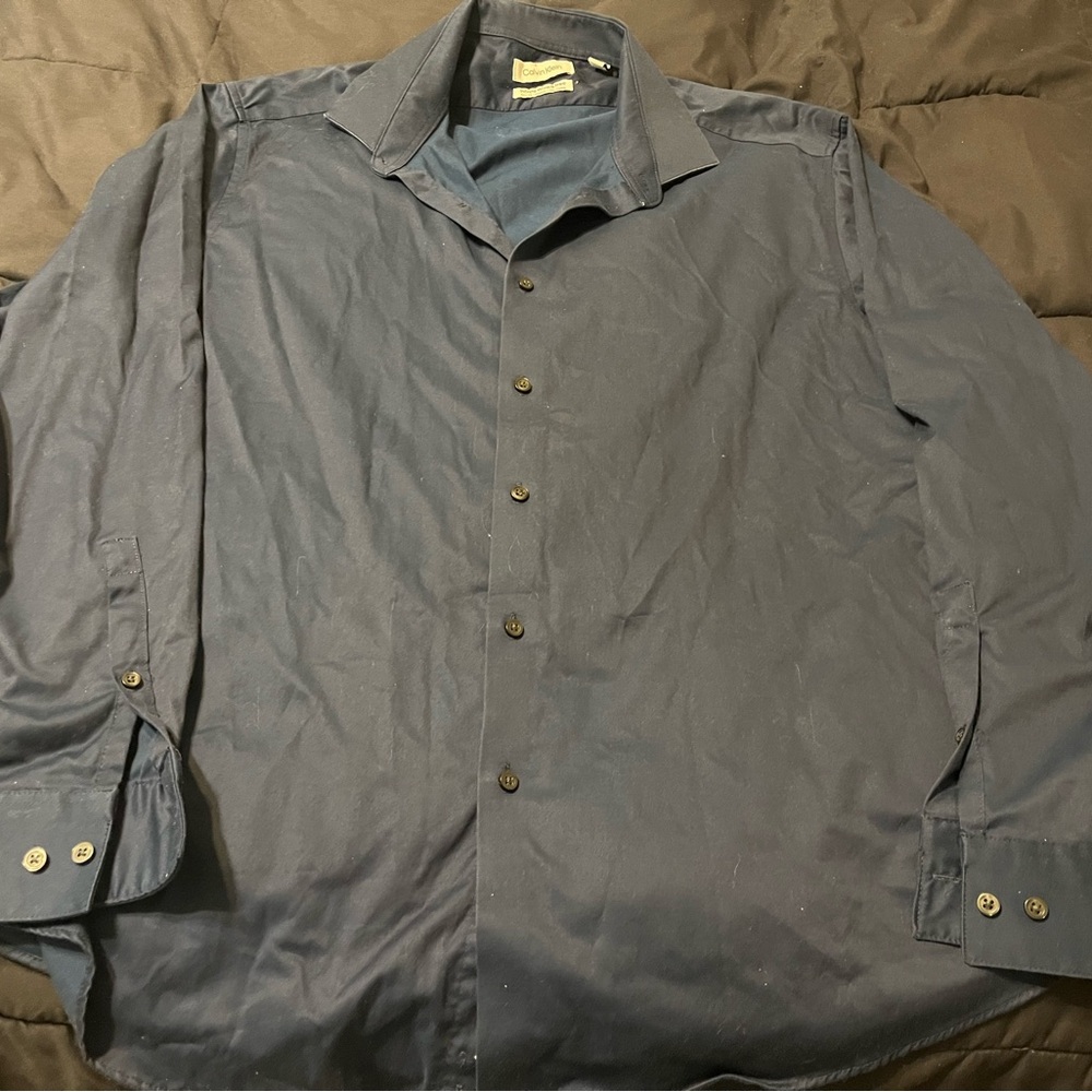 Calvin Klein Navy Slim Fit Shirt